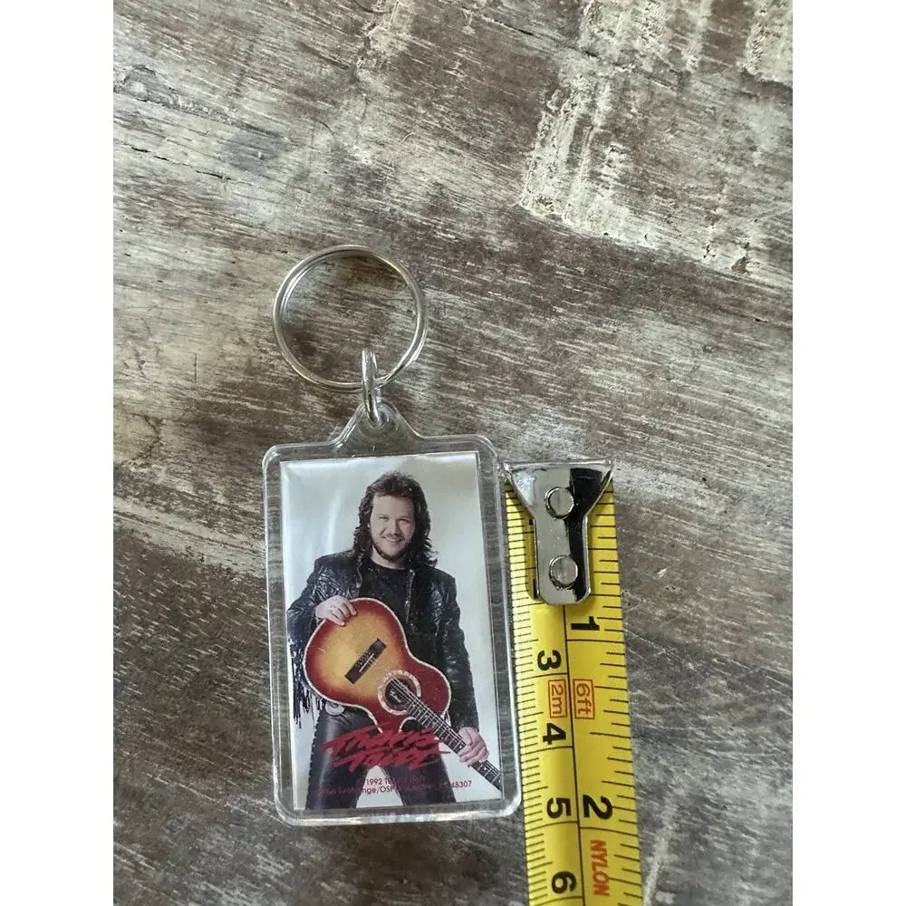 Vintage Keychain Travis Tritt Key Ring Acrylic Fob Country Music Artist USA